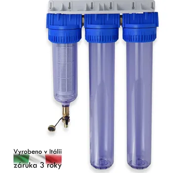 vodní filtr AQUA Water Systems Sada tří korpusů filtrů Triplex WASH SL 20" (průhledný), připojení 3/4"