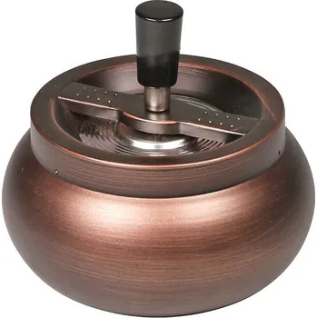 Popelník Cigaretový popelník otočný Copper kovový, 13cm
