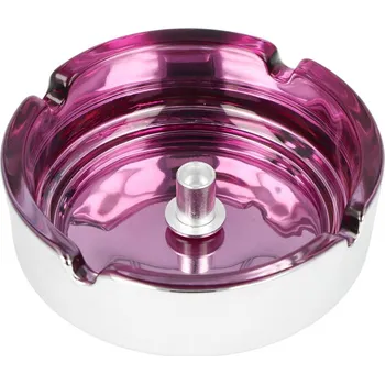 Popelník KRCZ Cigaretový popelník skleněný 10cm fialový