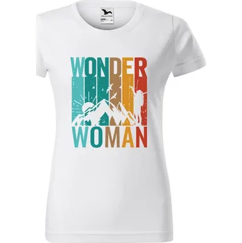 Dámské tričko DOBRÝ TRIKO Dámské tričko s potiskem Wonder woman Barva: Bílá, Velikost: 3XL