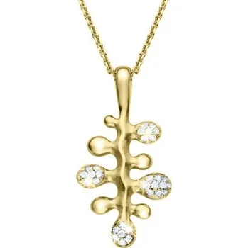 Přívěsek JK Zlatý přívěsek s přírodními diamanty Diamant 14 kt ZZOM052Z-99-1002