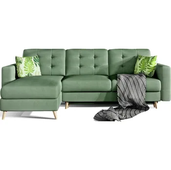 Sedací souprava Rohová rozkládací sedací souprava ASGARD L 248 cm Soro 34/Jungle 32 zelená univerzální