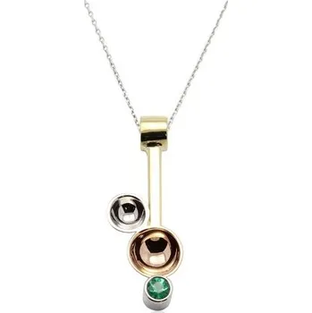 Přívěsek JK Zlatý přívěsek s přírodním smaragdem Smaragd 14 kt ZZPL007M-99-0500