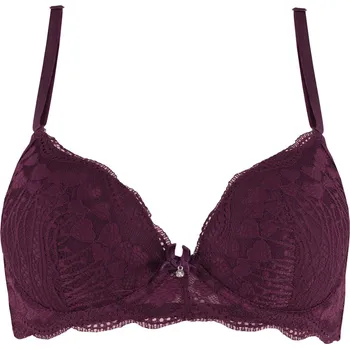 Podprsenka Christine vyztužená podprsenka s krajkou 7769 80C vínová