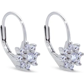 Náušnice Stříbrné náušnice s květinou 3593