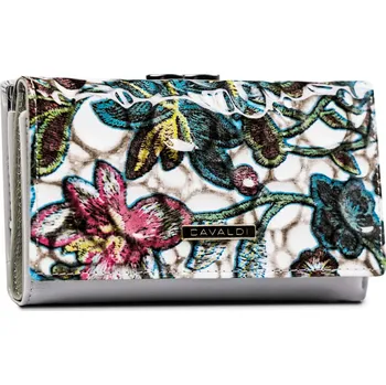 Dámská květinová peněženka z přírodní a ekologické kůže Barva: vícebarevný