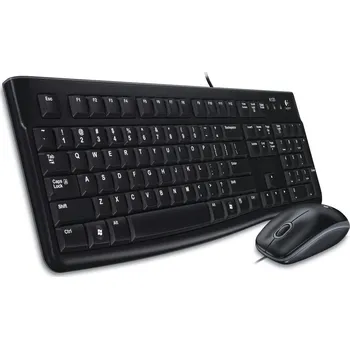 Logitech set MK120/ Drátová klávesnice + myš/ USB/ CZ/SK/ černý, 920-002536
