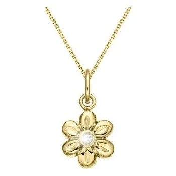 Přívěsek JK Zlatý přívěsek s přírodním diamantem Diamant 14 kt 0,008 ct (1,20 mm) ZZDE029Z-99-1000