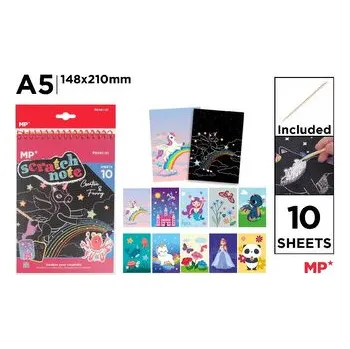 Blok Škrábací notes A5 10 listů černý