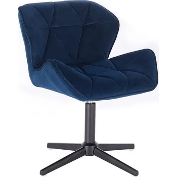 LuxuryForm DESIGN Židle MILANO VELUR na černém kříži - modrá