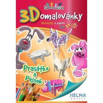 omalovánky 3D omalovánky OZ5 prasátko, pejsek