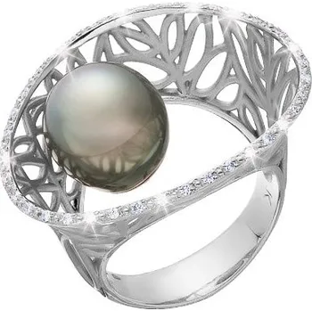 Prsten JK Zlatý prsten s tahitskou perlou a diamanty Velikost prstenu: 46 Diamant 18 kt XPDI188B-46-1000T