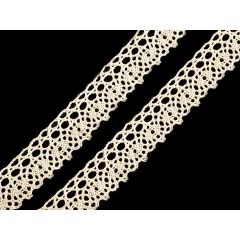 Krajka Bavlněná krajka paličkovaná šíře 19 mm Varianta: 6200 béžová světlá, Balení: 30 m