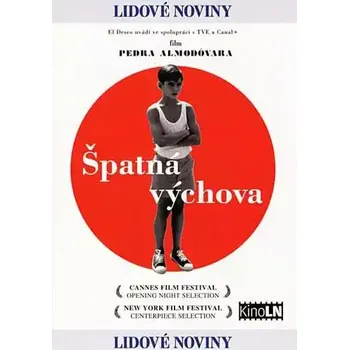 DVD film Špatná výchova - DVD pošetka Pedro Almodóvar