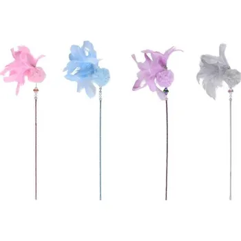 Hračka pro ptáka Hračka cat vábnička Boefie 53cm mix Flamingo