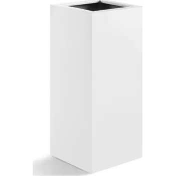 Květináč Argento High Cube Matt White V 80 cm / D 30 cm