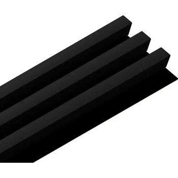 Obklad Obklady STEGU Dřevěný obklad - LAMELY LINEA 3 černá / černá