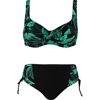 Dámské plavky Ambrosia Green dvoudílné plavky s kosticemi S483 3XL zelená