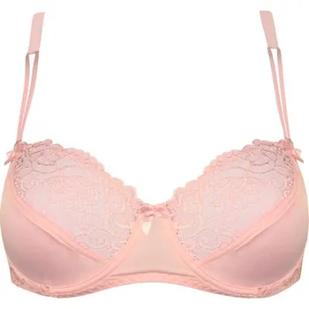 Podprsenka Zuzana podprsenka bez výztuže s krajkou 8020 95D růžová