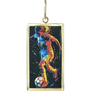 Přívěsek Aljančič Fotbalistka Miniartion žluté zlato