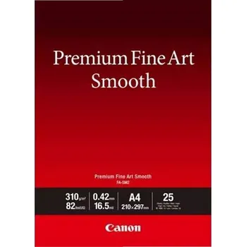 Fotopapír Canon Premium Fine Art Smooth 1711C011, 310 g/m2, A4, 25ks, matný, inkoustový, bílý, foto papír