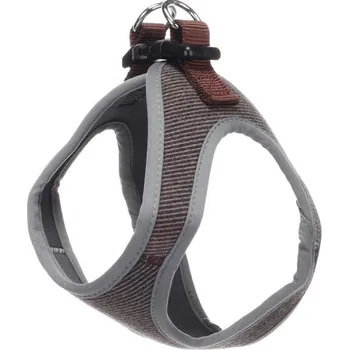 Postroj pro psa Postroj textil Herbert tm.hnědý S Flamingo