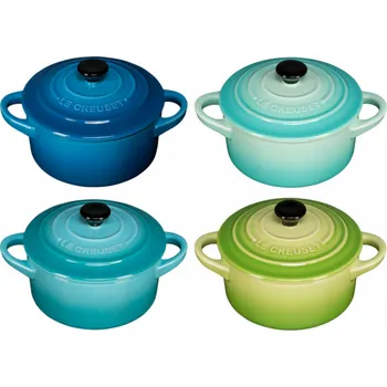 Hrnec Le Creuset Stoneware Set of 4 petite Casseroles 10x5cm ocean