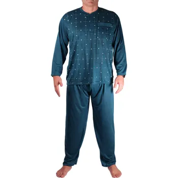 Pánské pyžamo Bohumír pánské pyžamo dlouhé nohavice XL petrolejová