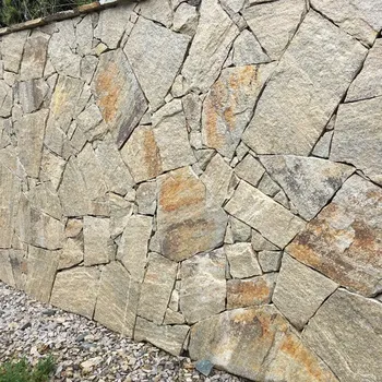 Přírodní kámen Přírodní kámen Rula Gold Brown tl. 1-3 cm, nepravidelné tvary (Obklad/dlažba tl. 10-30 mm, rozměr 20-70 cm)