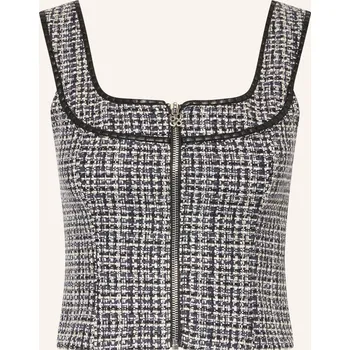 Hugo Dámský Cropped Top Cusene Z Tvídu, tmavě modrá / režná /...