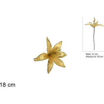 Vánoční dekorace PROHOME - Růže vánoční 30cm zapichovací