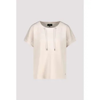 Dámská mikina Mikina Monari 9363 béžová s krátkým rukávem Velikost: 38