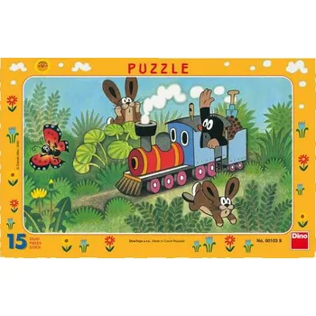 Puzzle Dino Papírové puzzle Krtek a lokomotiva15 dílků