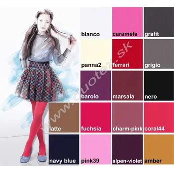 Dámské punčochy GATTA Punčochové kalhoty Rosabella Barva: barolo, Velikost: 152-158