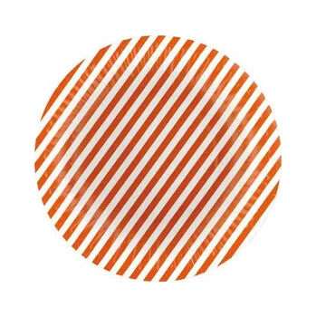 Talíř PAW talíř 18cm 10ks Stripes orange Eco