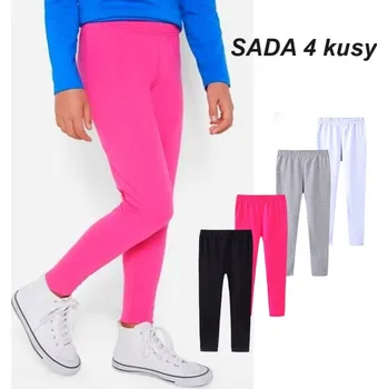Dívčí legíny S&L SADA 4KUSY DÍVČÍ LEGÍNY XH21 Velikost: 164/170, Barva: Černá/ bílá/ šedá/ růžová