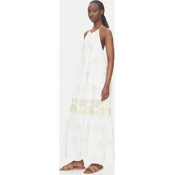 Dámské šaty Simona Corsellini Letní šaty P25CPAB02601 Bílá Relaxed Fit 46