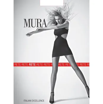 Dámské punčochy Mura dámské jemné punčochové kalhoty síťované černá 4