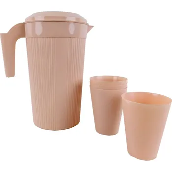 PROHOME - Džbán 2l a 4 kelímky 300ml různé barvy