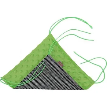 Pelíšek pro psa Pelech dr.savec závěsný M, černobílé vlnky, hrášková minky 30x30cm