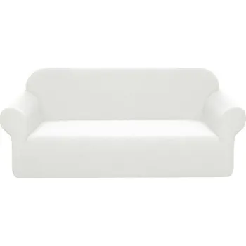 Napínací potah Elastický vodoodpudivý potah na pohovku - Bílý, dvoumístná sedačka