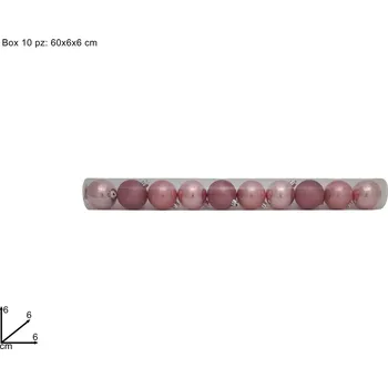 Vánoční dekorace PROHOME - Koule vánoční 6cm růžové balení 10ks