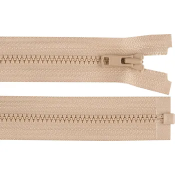 Zip Kostěný zip YKK No 3 délka 45 cm - béžová