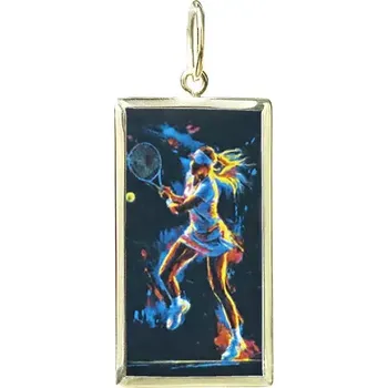 Přívěsek Aljančič Miniartion Tenistka žluté zlato