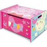 Dětský dřevěný nábytek 2v1 PEPPA PIG Lavice/Box na hračky, PP13985