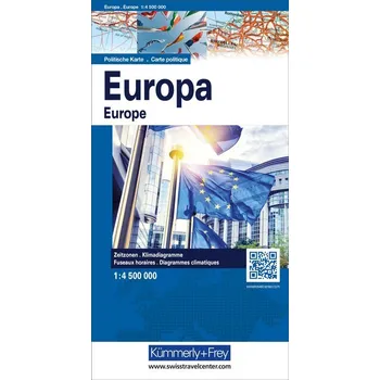 Kümmerly+Frey Welt- und Kontinentkarte Europakarte politisch 1:4,5 Mio.