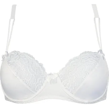 Podprsenka Zuzana podprsenka bez výztuže s krajkou 8020 100B bílá