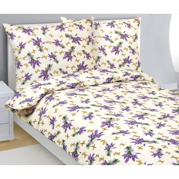 Povlečení Bellatex Povlečení krepové Fialová,Žlutá