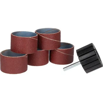 Brusný papír Brusný váleček + brusný papír ES 45 Ø 45×30 mm pro finální úpravy v místech vulkanizace, Invento 595-5507