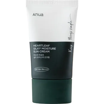 Přípravek na opalování ANUA Heartleaf Silky Moisture Sun Cream SPF50+/PA++++ (50ml) krém s širokospektrální ochranou proti UV záření